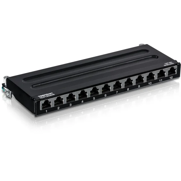 TRENDnet TC-P12C6AS Patch Panel, 12-port Cat6a geschirmt Für Wandmontage