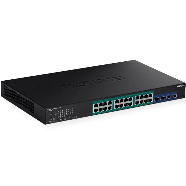 TRENDnet TPE-30284 28-Port Gigabit Switch, Web Smart PoE+ Switch mit 10G SFP+ slots