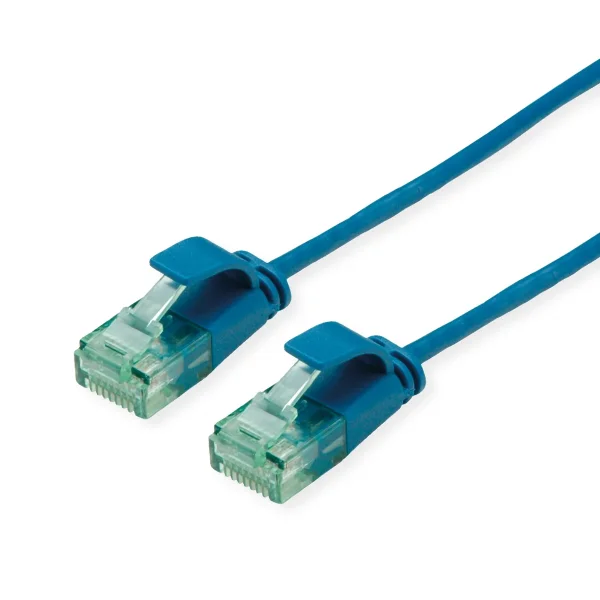ROLINE RM UTP DataCenter Patchkabel Cat.6A (Class EA), slim, blau, 5 m