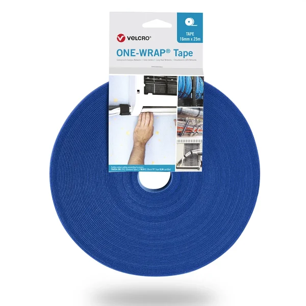 VELCRO® One Wrap® Band 50 mm breit, blau, 25 m