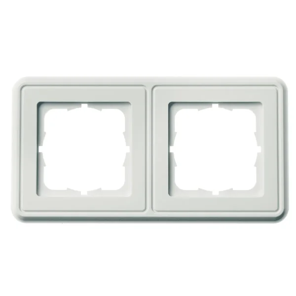 TELEGÄRTNER Abdeckrahmen 151 x 80 mm, 2-fach, alpinweiss