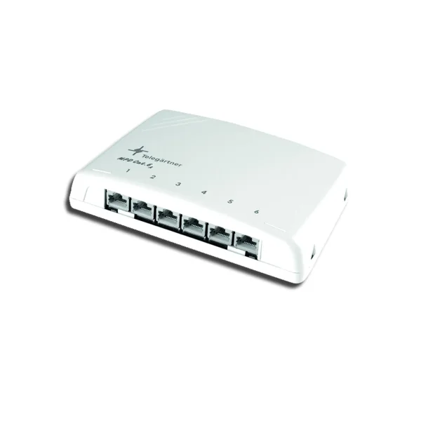 TELEGÄRTNER Mini-Verteiler geschirmt, alpinweiß, MPD6-HS K Cat.6A (tiefgest. n. ISO/IEC)