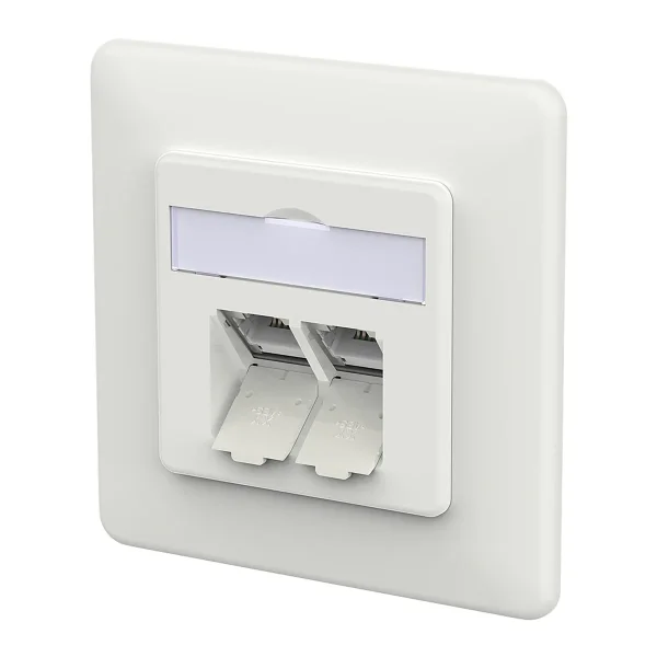 METZ CONNECT E-DAT C6A IDC Dose, 2 Port, UP, verkehrsweiß