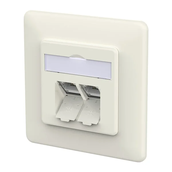 METZ CONNECT E-DAT C6A LSA++ Dose, 2 Port, UP, reinweiß