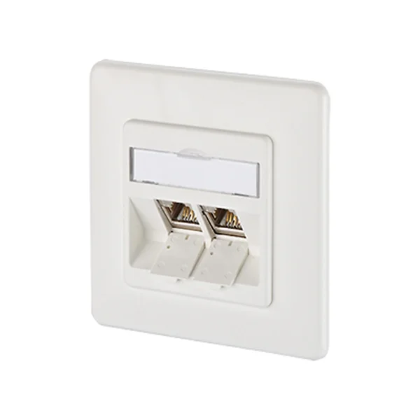 METZ CONNECT Dose UP/2 reinweiss E-DAT Modul 2 Ports, Cat.6 (Class E)