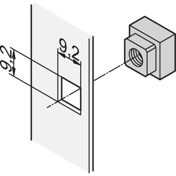 SCHROFF Vierkantmutter M6 - NTS VIERKANTMUTTER M6 50STK