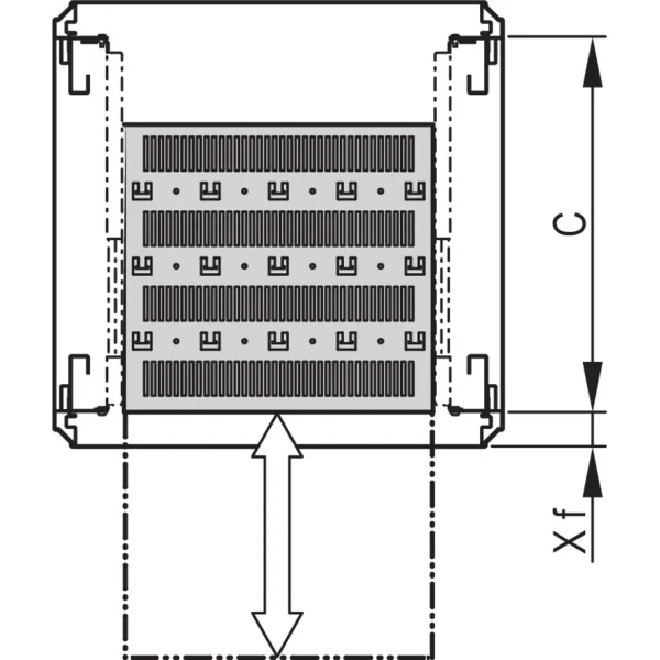SCHROFF 19''-Fachboden ausziehbar - 19" FA AUS 1HE C=500 RED 7035
