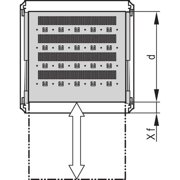 SCHROFF 19''-Fachboden ausziehbar - 19" FA AUS 2HE C=500 VOL 7035