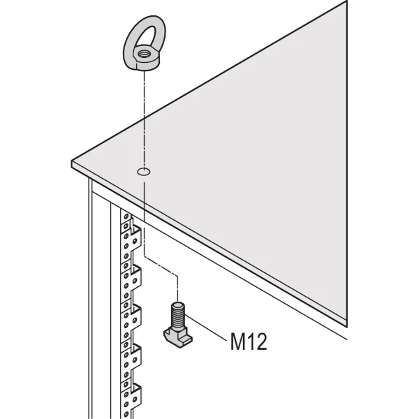 SCHROFF Kranöse für Flachdach - KRANOESEN SATZ M12 4STK