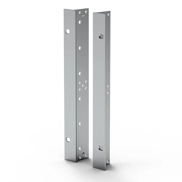 SCHROFF 19''-Winkel Typ F ohne Grifflöcher für Edelstahldichtung - 19" WINKEL 6HE O.GR. 2STK