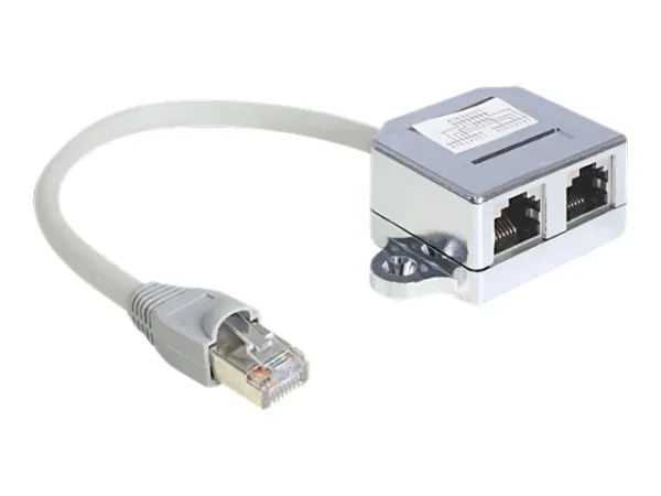 DELOCK Adapter RJ45 Port Doppler 1xSt->2