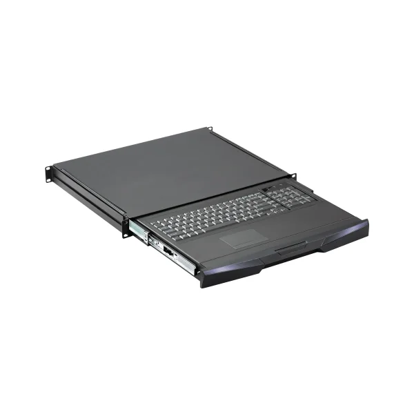 Schroff Tastaturschubf. 1HE DE RAL9005 Auszug