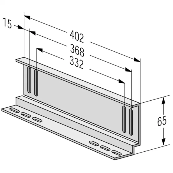Gleitschienen 1 Paar, Schraubmontage, 402mm