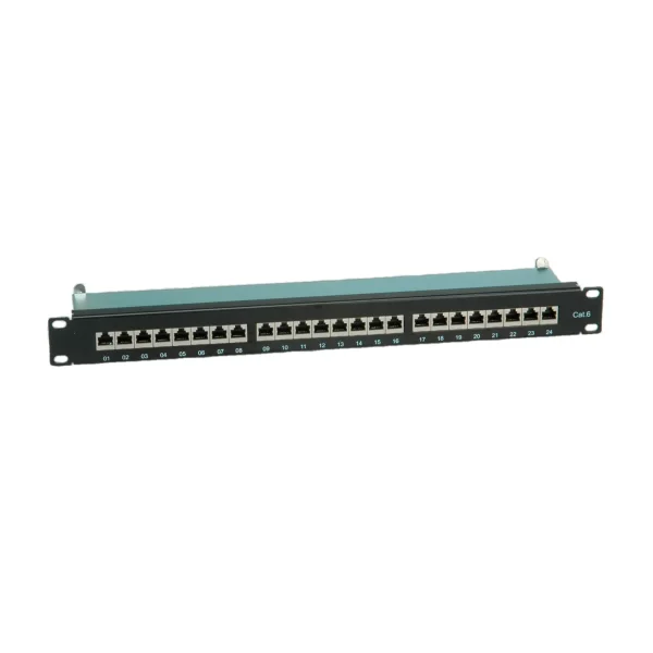 VALUE Cat.6 (Class E) 19-Zoll-Patchpanel, 24 P, geschirmt, schwarz