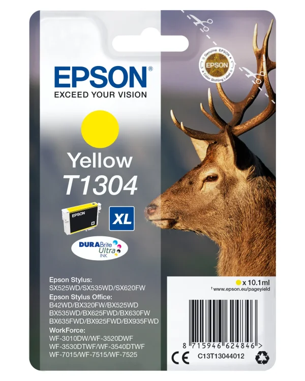 Epson Singlepack Yellow T1304 DURABrite Ultra Ink