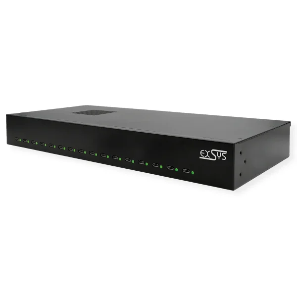 EXSYS EX-11016 16 Port USB-C Highpower Ladestation 480W