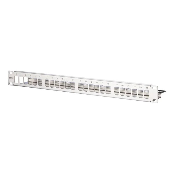 METZ CONNECT Modul 19-Zoll Modulträger 1HE, 24 Port Edelstahl unbestückt