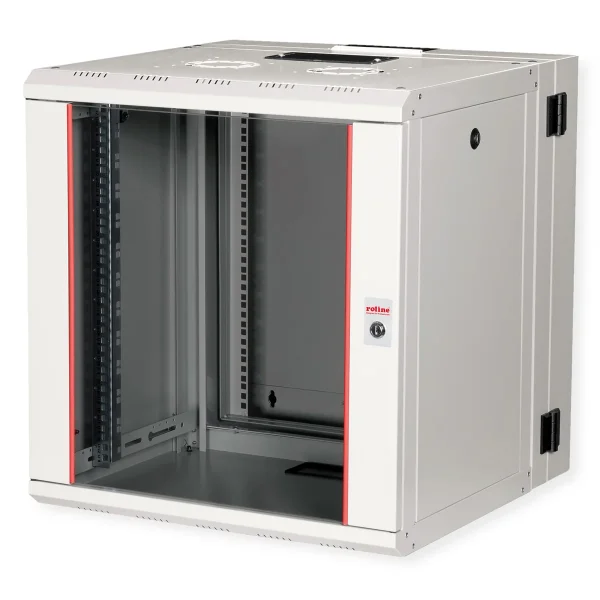 ROLINE 19-Zoll Wandgehäuse Pro 12 HE, 600x600 BxT zweiteilig schwenkbar grau