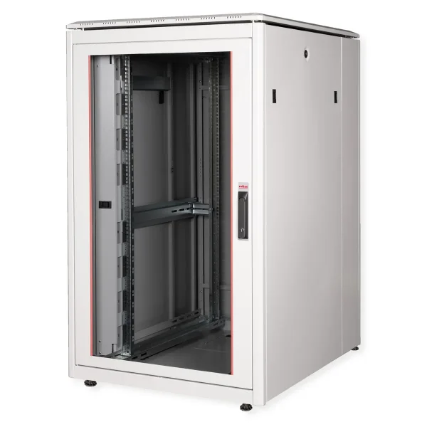 ROLINE 19-Zoll Netzwerkschrank Pro 26 HE, 800x1000 BxT Glastür grau
