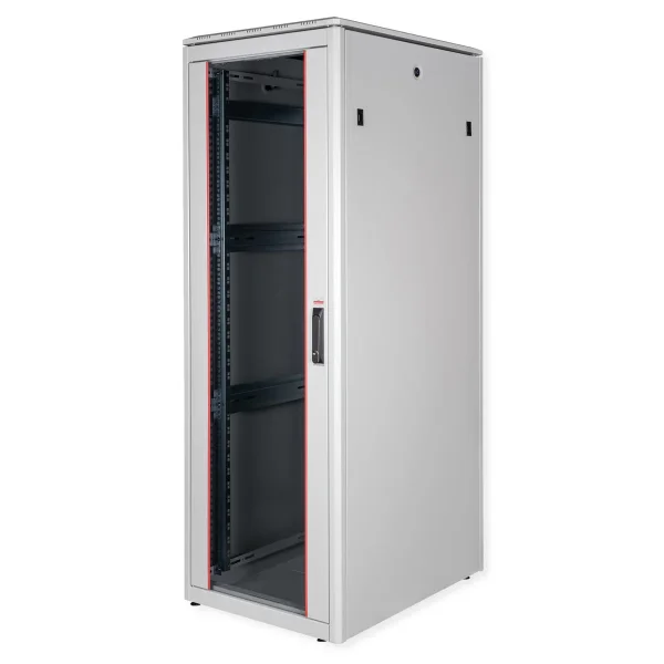 ROLINE 19-Zoll Netzwerkschrank Pro 36 HE, 600x800 BxT Glastür grau
