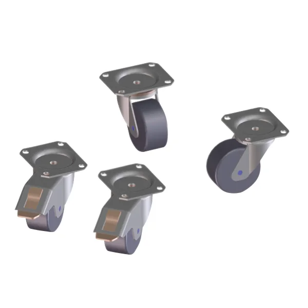 Rollensatz Serverschrank, Sockelmontage