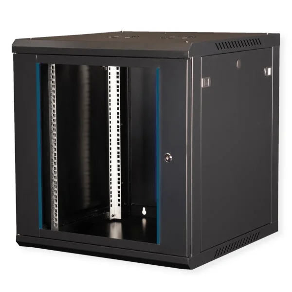 VALUE 19-Zoll Wandgehäuse 12HE, 600x600mm schwarz, Bausatz