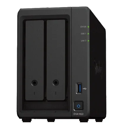 Synology DVA1622 Netzwerk-Überwachungsserver Tower Gigabit Ethernet