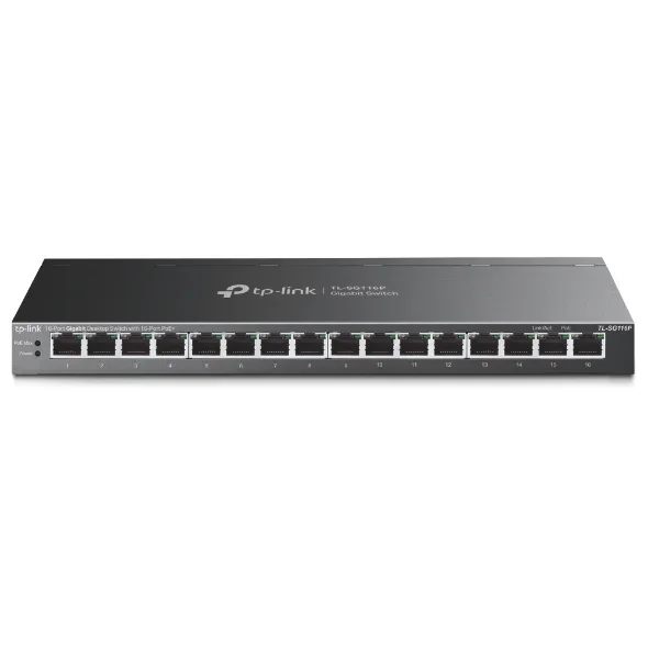 TP-Link TL-SG116P Netzwerk-Switch Unmanaged Gigabit Ethernet (10/100/1000) Schwarz