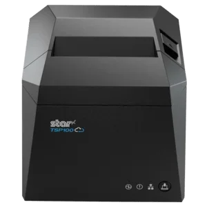 Star TSP143IV-UE SK, Linerless, CloudPRNT, 8 Punkte/mm (203dpi), Cutter, linerless, LTS, USB, Ethernet, Kit, grau