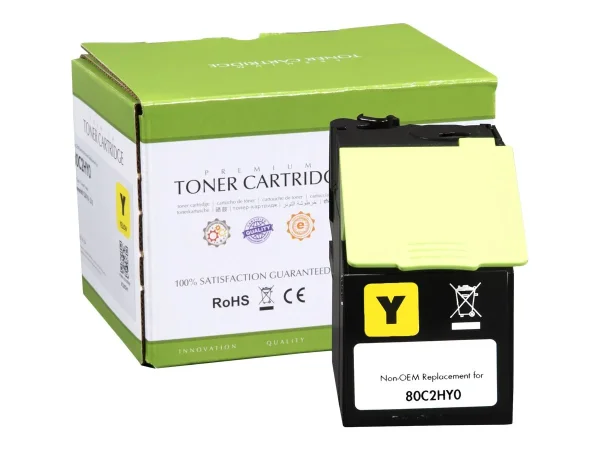STATIC cartr Lexmark 80C2HY0 ylw comp 3k