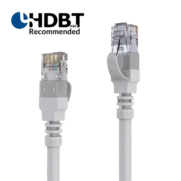 HDBaseT-zertifiziertes Cat.6a Patchkabel - 0.50m, grau