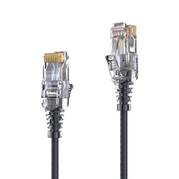 Premium Slim Cat.6 Patchkabel, RJ45, UTP, LSZH - 0.50m, schwarz