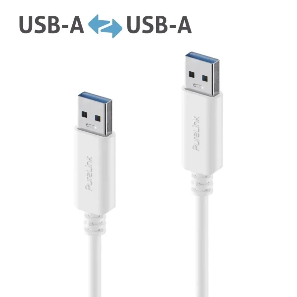 Premium USB v3.2 USB-A Kabel - 1.50m, weiß