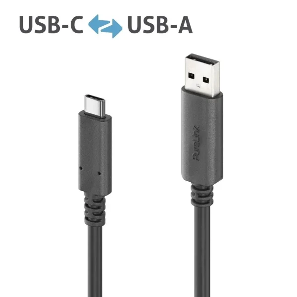 USB v3.2 USB-C / USB-A Kabel - 5.00m