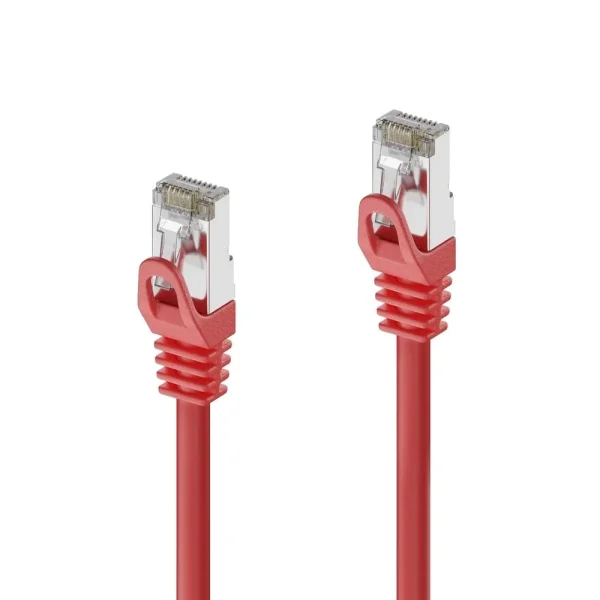 Cat.6a Patchkabel, RJ45, S/FTP, LSZH- 7.50m, rot