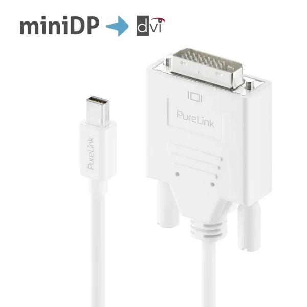 Premium Aktives 2K mini DisplayPort / DVI Kabel - 1.50m, weiß