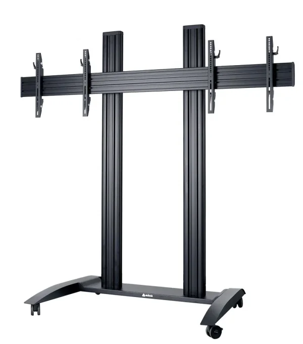 Videokonferenz-Trolley für zwei 42-55"-Bildschirme