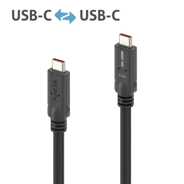 Premium USB4 Gen2 Micro-Coax USB-C Kabel mit E-Marker, 3.00m