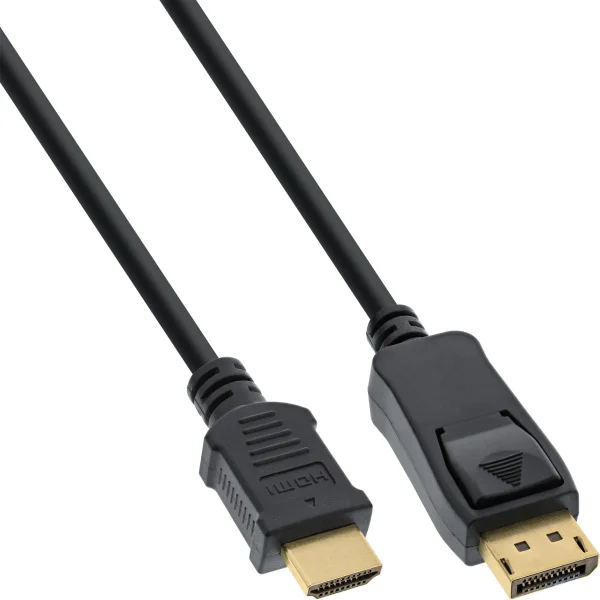 InLine® DisplayPort zu HDMI Konverter Kabel,  4K/30Hz, schwarz, 2m