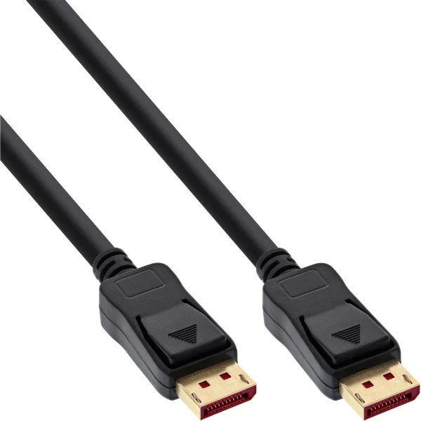 60er B-Pack InLine® DisplayPort 1.4 Kabel, schwarz, vergoldete Kontakte, 1m