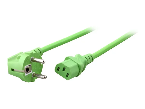 EFB Netzkabel auf C13 180Grad 1,8m gruen