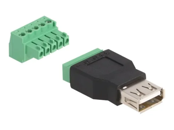 DELOCK USB 2.0 Typ-A Bu zu Terminalblock
