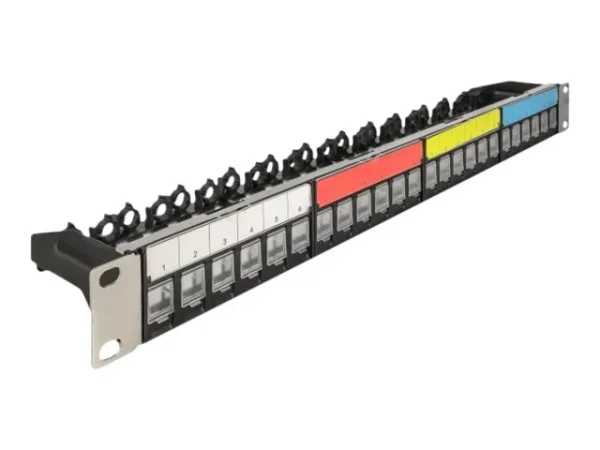 DELOCK 48,26cm Keystone Patchpanel 24Prt