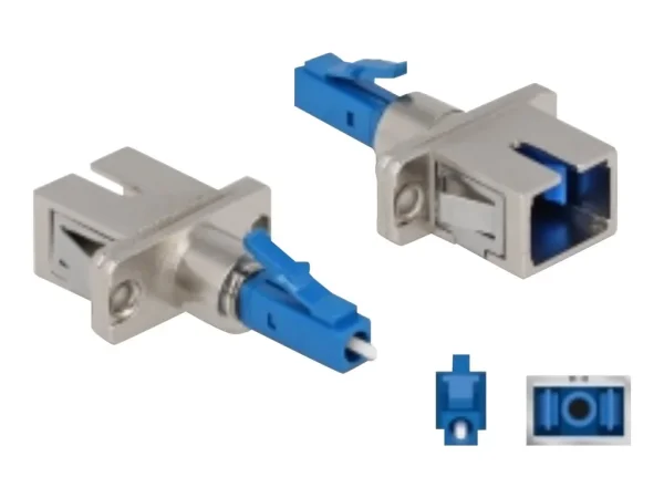 DELOCK LWL Hybrid Kupplung LC Simplex bl