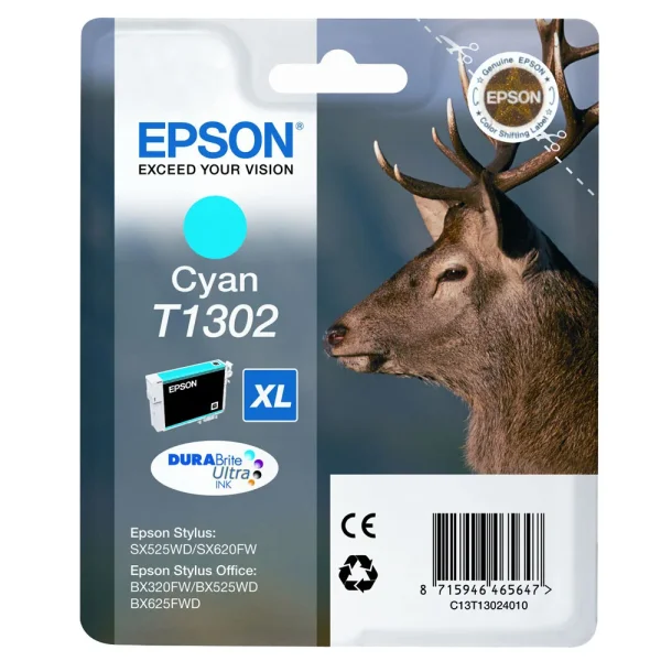 Epson Singlepack Cyan T1302 DURABrite Ultra Ink