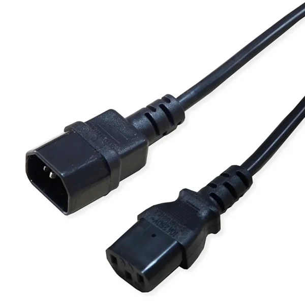 STANDARD Apparate-Verbindungskabel, IEC 320 C14 - C13, schwarz, 1,8 m
