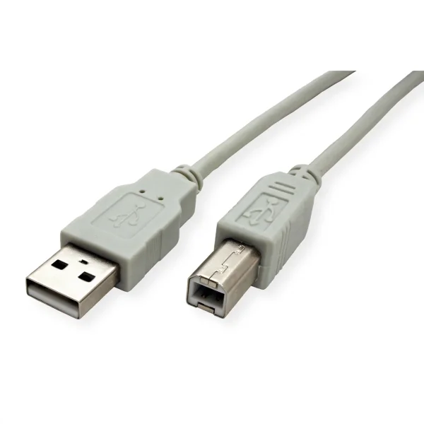 STANDARD USB 2.0 Kabel, Typ A-B, beige, 3 m