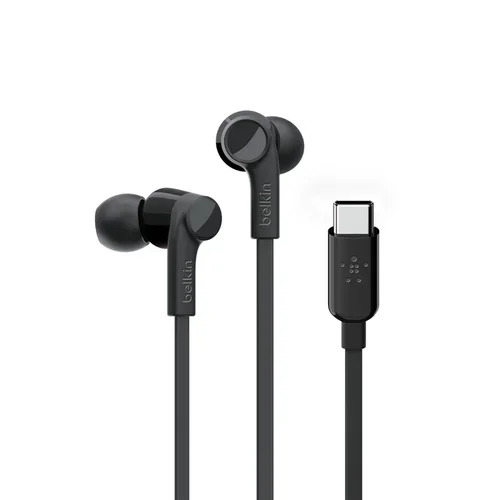 Belkin Rockstar Inear Headphone With USB-C Connector Black