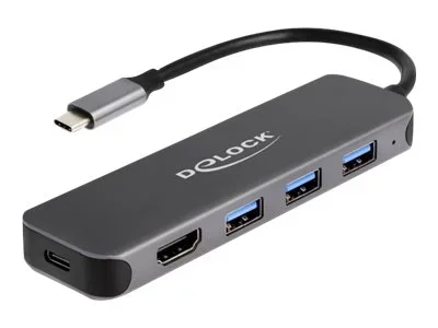 DELOCK 3 Port USB Hub und 4K HDMI Ausg