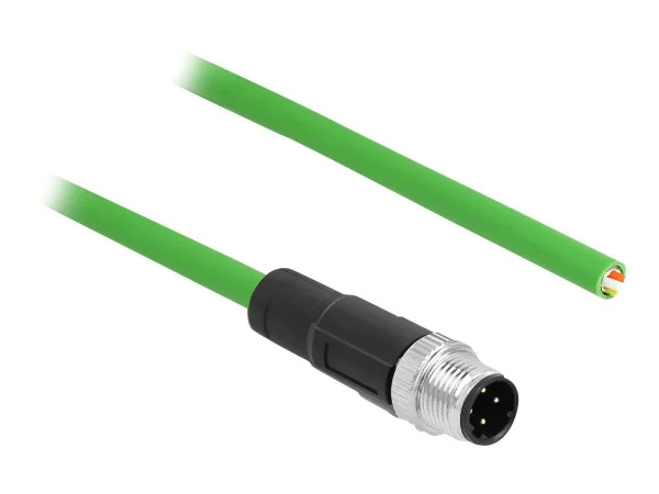 DELOCK Netzwerkkabel M12 4 Pin D-kodiert